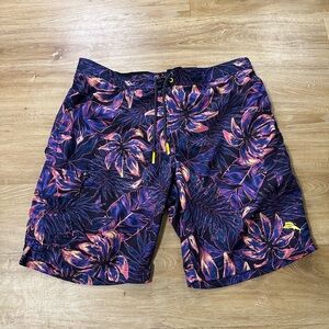 Tommy Bahama Board Shorts Mens Adult XL Purple Pink Lined Swim Trunk Baja Tropic